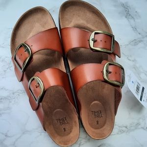 Womens Slide Sandals Brown Size 9 NWT